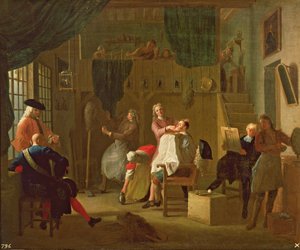 La bottega del barbiere da Miguel Angel Houasse