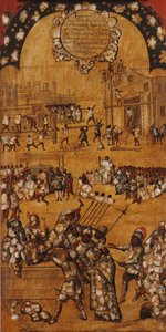La conquista del Messico, Pannello IV, c.1696-1715 da Miguel Gonzalez