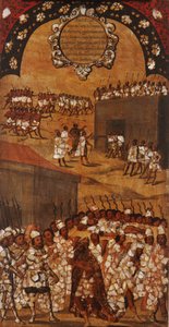 La Conquista del Messico, Pannello XVII da Miguel Gonzalez