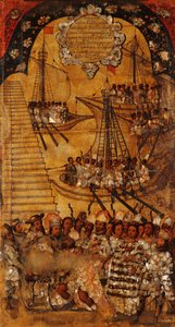 La Conquista del Messico, Pannello XXIV da Miguel Gonzalez