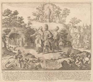 Enea e la Sibilla Cumana, per il Festival della "Chinea" da Miguel de Sorellò after Francisco Preciado