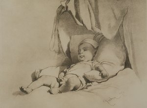 Bambino addormentato sul letto