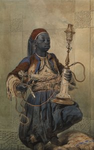Nubiano con narghilè, 1862