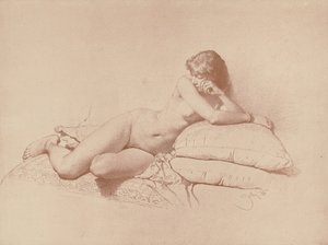 Studio di una nuda femminile reclinata, 1885 da Mihaly von Zichy