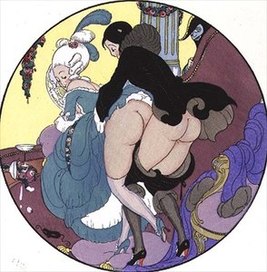 Insegnante che assalta il suo allievo, tavola 26 da I Piaceri di Eros, pub. 1901 a Lipsia