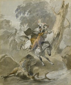 Il rapimento dalla serie Scènes du Caucase da Mihaly von Zichy