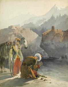 La preghiera dalla serie Scènes du Caucase da Mihaly von Zichy