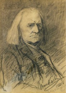Ritratto di Franz Liszt da Mihály Munkácsy