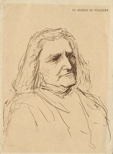 Ritratto di Franz Liszt 1811-1886, anni 1880 da Mihály Munkácsy
