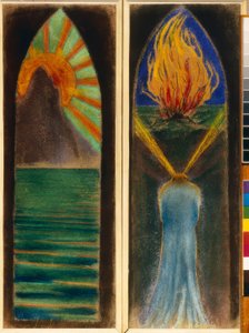 Due progetti per vetrate artistiche da Mikalojus Ciurlionis
