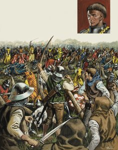 Battaglia di Agincourt, 25 ottobre 1415 (gouache su carta)