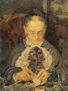 Nonna Knorre che lavora a maglia, 1883