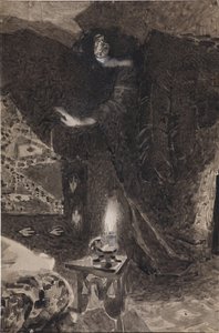 Illustrazione al poema Il Demone di Mikhail Lermontov, 1890-1900