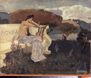 Muse, progetto di sipario teatrale da Mikhail Aleksandrovich Vrubel