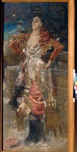 Ritratto della ballerina e attrice Caroline (Carolina) Otero, detta La Belle Otero (1868-1965) da Mikhail Aleksandrovich Vrubel