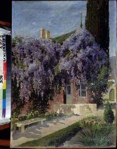 Una casa avvolta da glicine da Mikhail Alexandrovich Alisov
