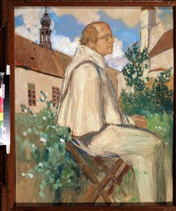 Ritratto di Johann Gregor Mendel, monaco e botanico ceco, fondatore della genetica