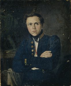 Ritratto dello scultore Alexander Ivanovich Terebenev 1812-1859, 1835 da Mikhail Ivanovich Skotti