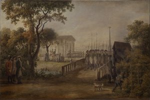 Cambio della guardia al Prato della Zarina a San Pietroburgo, 1799 da Mikhail Matveevich Ivanov