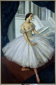 Ritratto della ballerina Anna Pavlova (1881-1931) - Dipinto di Alexandre Evguenievitch Jacovieff (1887-1938) da Mikhail Nikolayevich Yakovlev