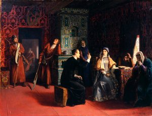 Marina Mniszech con suo padre sotto arresto, 1883