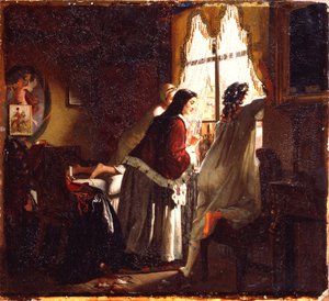 Illustrazione alla poesia La moglie del tesoriere di Tambov dopo M. Lermontov, 1862 da Mikhail Petrovich Klodt Baron