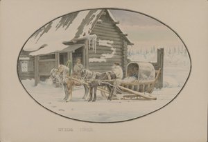 Stazione postale, 1862 da Mikhail Stepanovich Znamensky