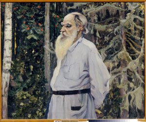 Ritratto dello scrittore Lev N. Tolstoj (1828-1910). Dipinto di Mikhail Vasilyevich Nesterov (1862-1942) da Mikhail Vasilievich Nesterov