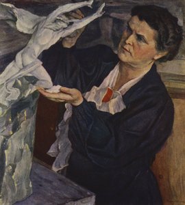 Ritratto della scultrice sovietica Vera Mukhina