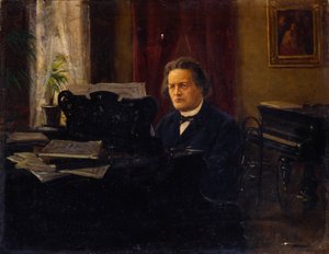 Ritratto del compositore Anton Rubinstein, fine XIX secolo da Mikhail Yarovoy