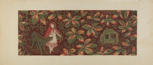 Tessuto stampato, c. 1940 da Mildred Ford