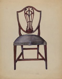 Sedia, 1936 circa (acquerello e gouache su carta)