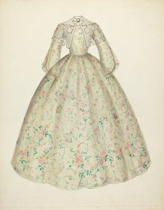 Vestito con colletto a mantella