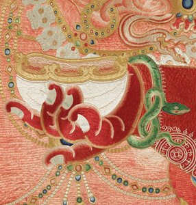 Dettaglio di Thangka Imperiale Ricamato in Seta