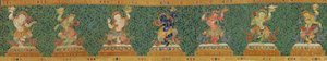 Dettaglio di Thangka di seta imperiale ricamata da Ming Dynasty Chinese School