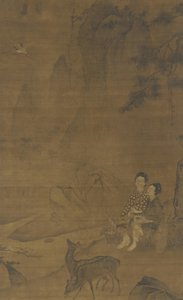 Immortali femminili che raccolgono erbe