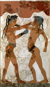 Arte minoica: combattimento tra due pugili
