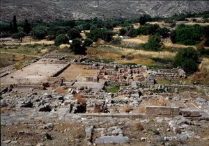Civiltà minoica: vista delle rovine del palazzo di Zakros