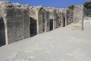 Sito archeologico minoico di Festo. I magazzini occidentali. Grande complesso dei magazzini del palazzo. Consiste nell