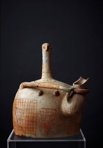 Civiltà minoica: scultura in terracotta di divinità femminile (dea madre?) da Myrtos. 2300 a.C. Creta, museo di Agios Nikolaos da Minoan