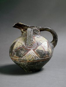 Arte minoica: vaso ceramico in stile Barbotine (da Agia Triada) da Minoan