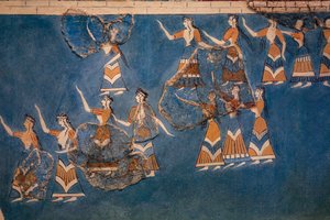 Boschetto sacro e danza affresco da Minoan