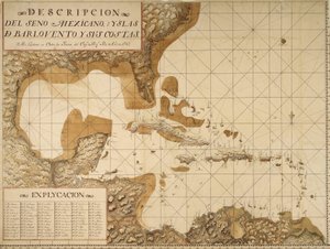 Carta del Golfo del Messico e delle isole dei Caraibi da Miol Polo
