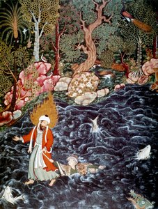 Il profeta Elia che salva il principe Nur ad-Dahr da Mir Sayyid Ali