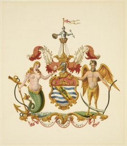 Stemma della Società dei Mercanti Avventurieri, c.1830 da Miss (attr.to) Braikenridge