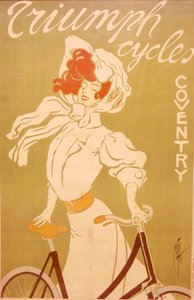 Poster pubblicitario per biciclette Triumph, 1907 da Misti