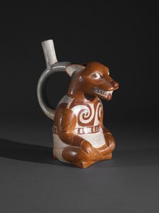 Vaso a forma di volpe da Moche Moche