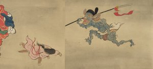 Copia della Parata notturna dei cento demoni dalla collezione Shinjuan, XVIII secolo