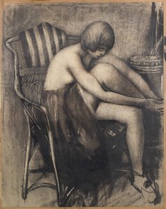 Disegno di una ballerina seduta su una sedia da Modern Decorative