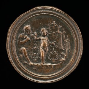 Uno scultore che scolpisce una statua di Cupido, fine XV - inizio XVI secolo